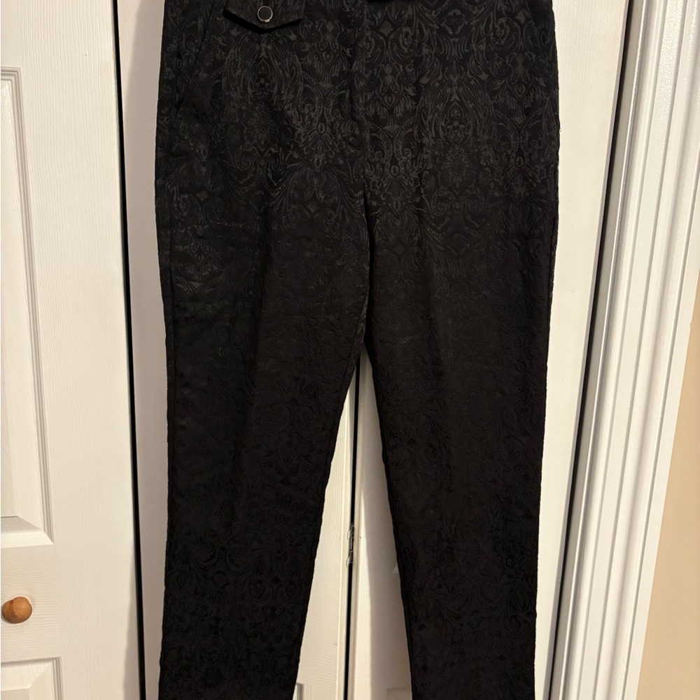 WHBM Black Patterned Pants